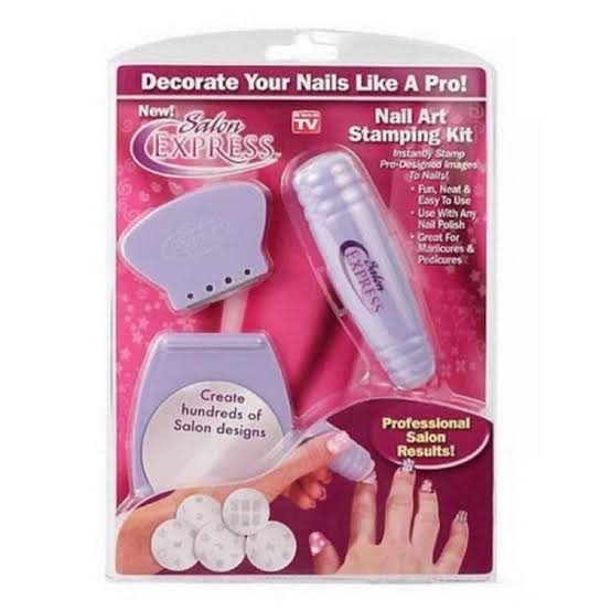 Nail Art Stamping Kit For Women (Purple).